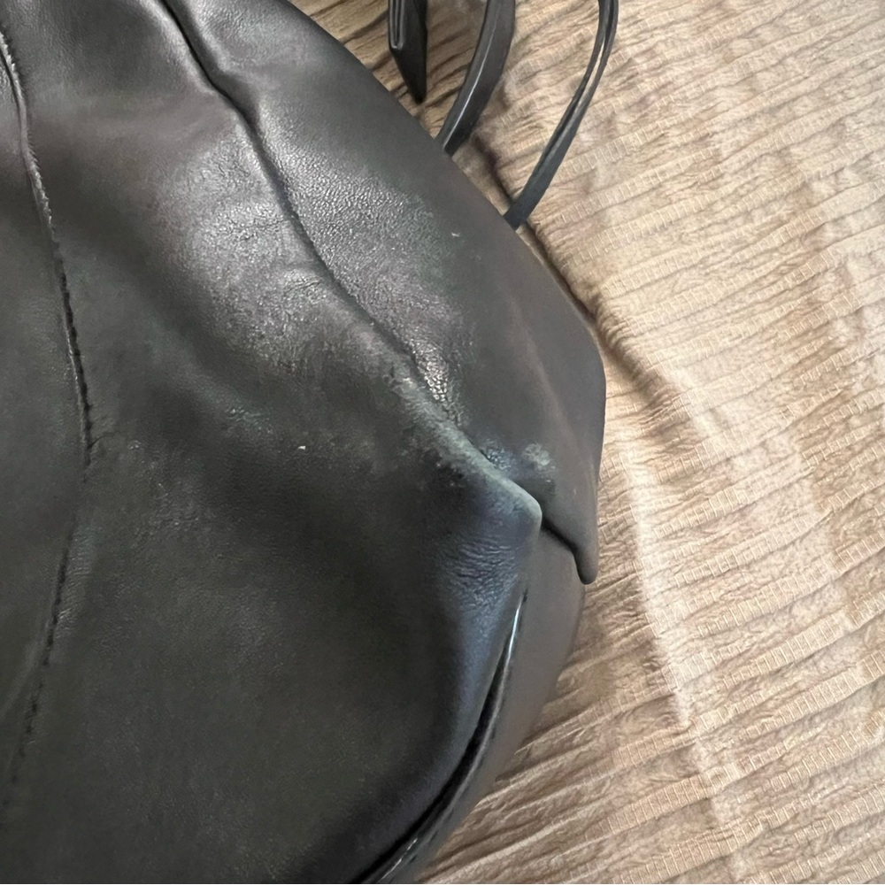 Black Leather Handbag Satchel - Picture 2 of 16